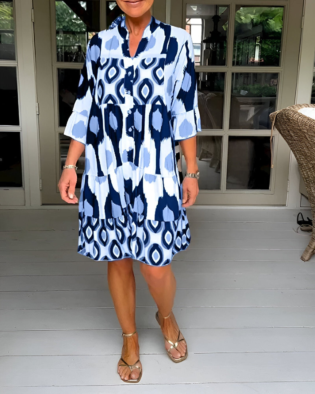 Sorella™ | Geometric Tiered Boho Dress