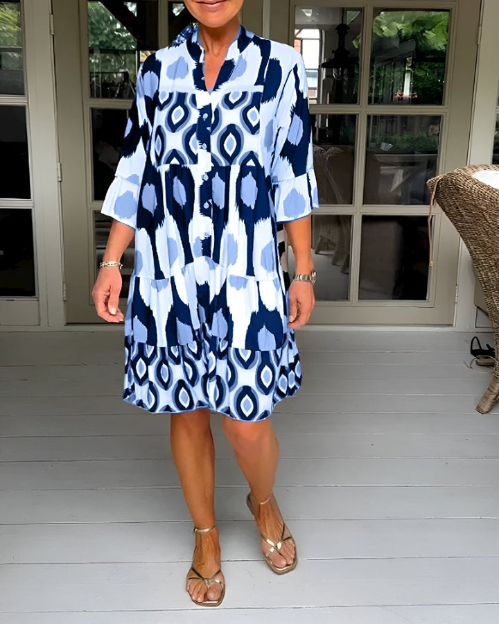 Sorella™ | Geometric Tiered Boho Dress