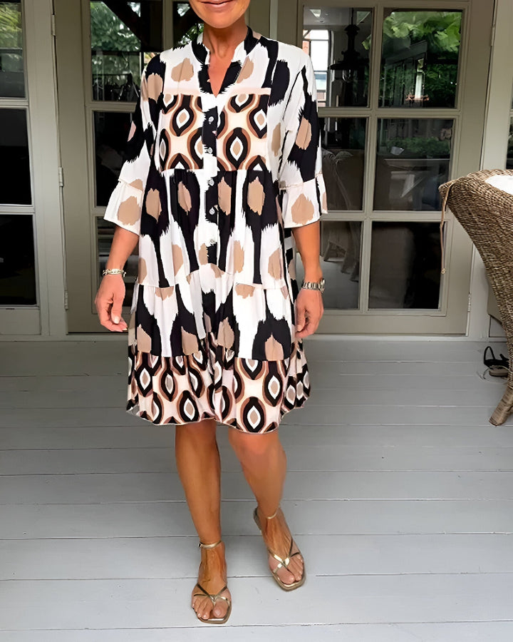 Sorella™ | Geometric Tiered Boho Dress