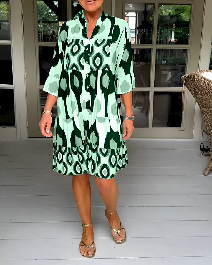 Sorella™ | Geometric Tiered Boho Dress