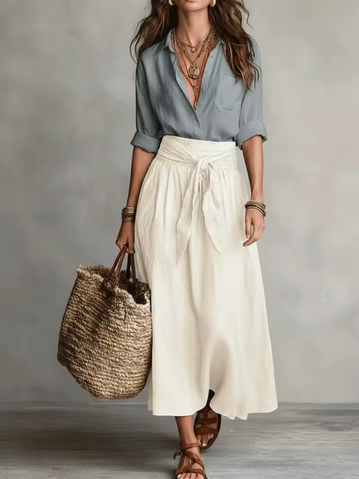 Aveline™ | Elegant Two-Piece Midi Set
