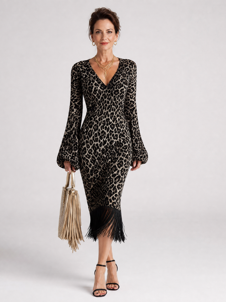 Sorelle™ | Fringe Silhouette Midi Dress