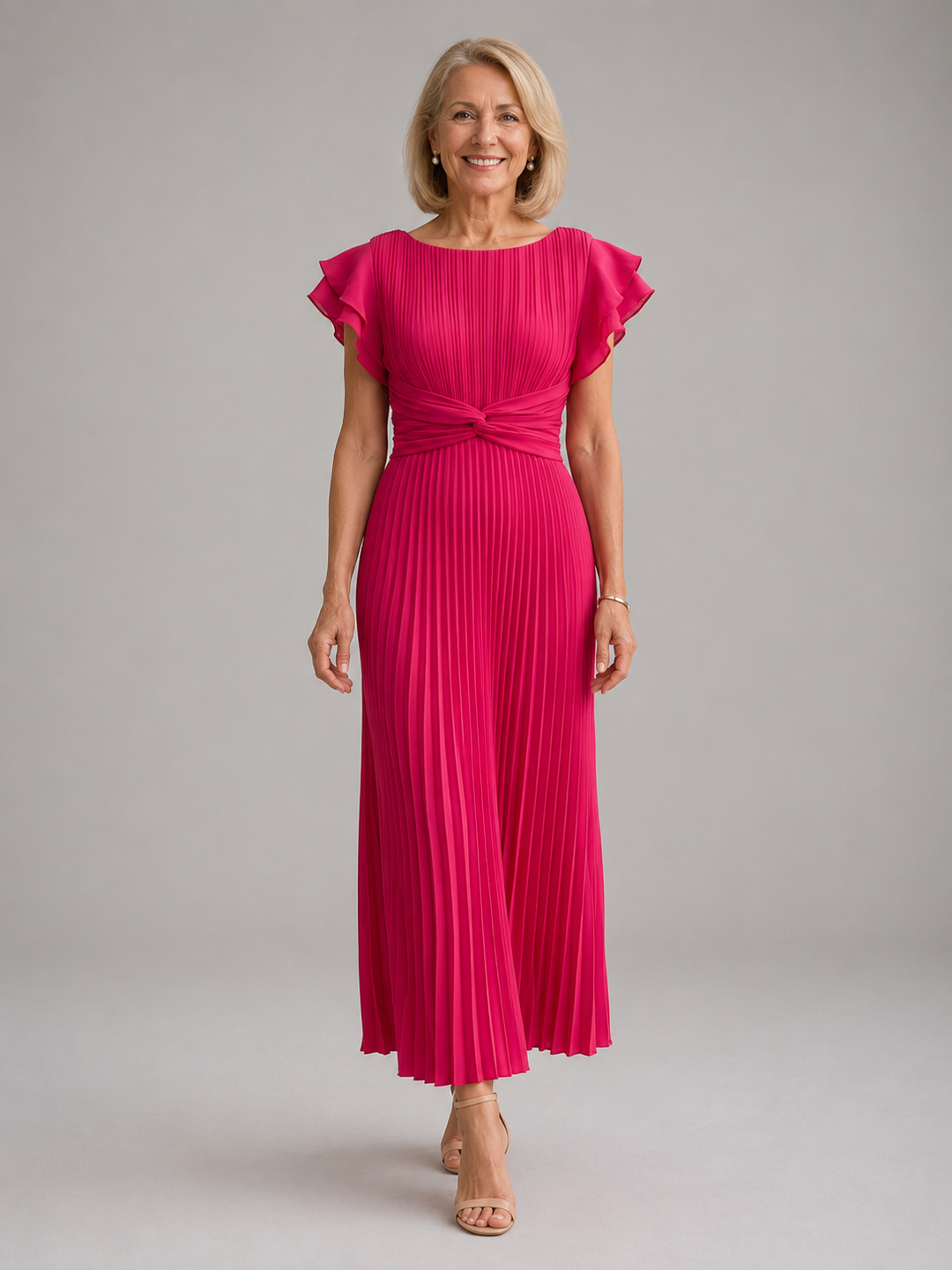Learra | Classic Pleated Maxi Dress