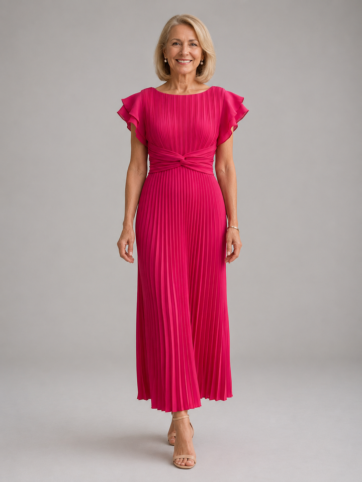 Learra | Classic Pleated Maxi Dress