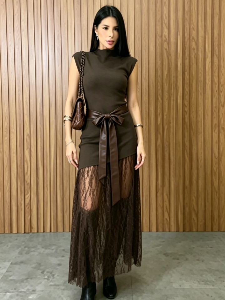 Noiré™ | Sheer Elegance Maxi Dress