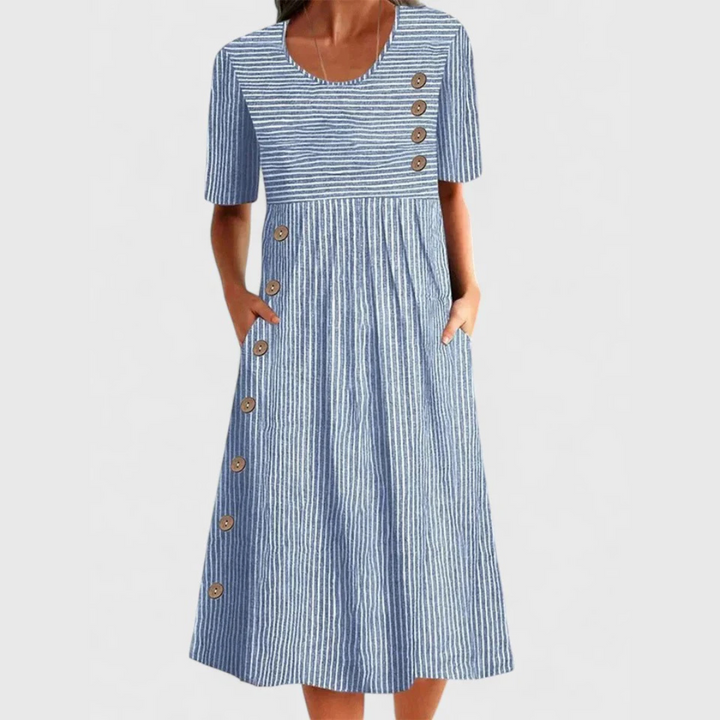Jamie | Striped Midi Dress