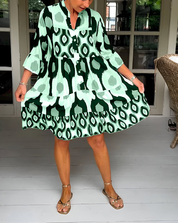 Sorella™ | Geometric Tiered Boho Dress