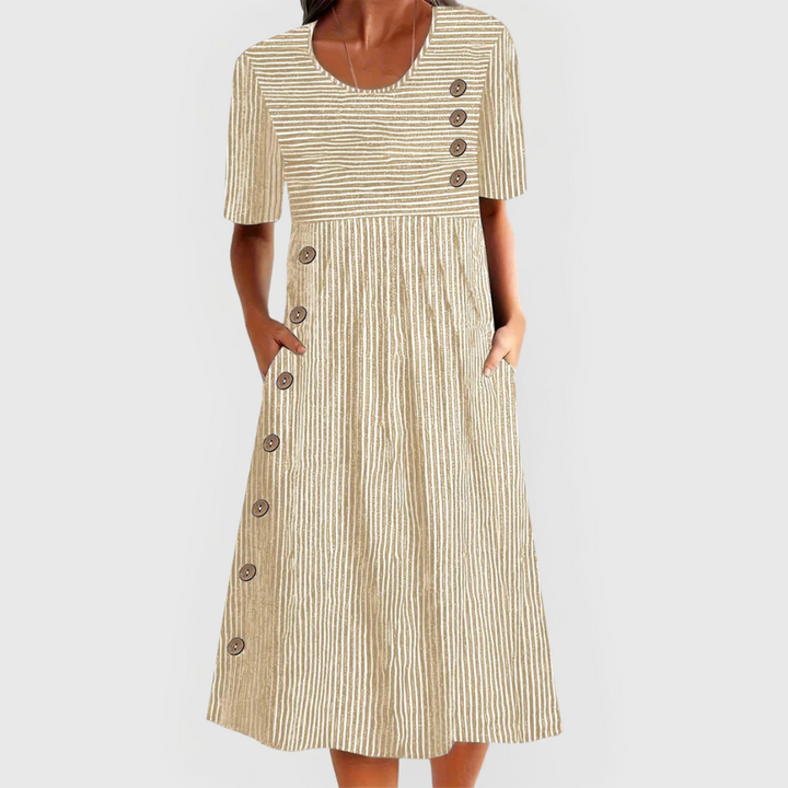 Jamie | Striped Midi Dress