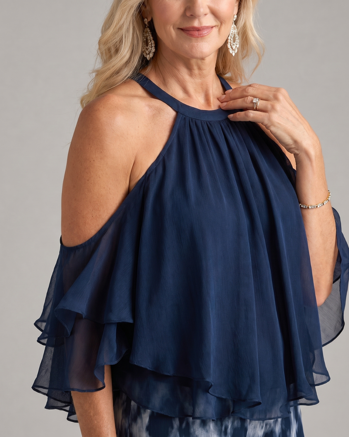 Xylara™ | Layered Halter Printed Wide Leg Set