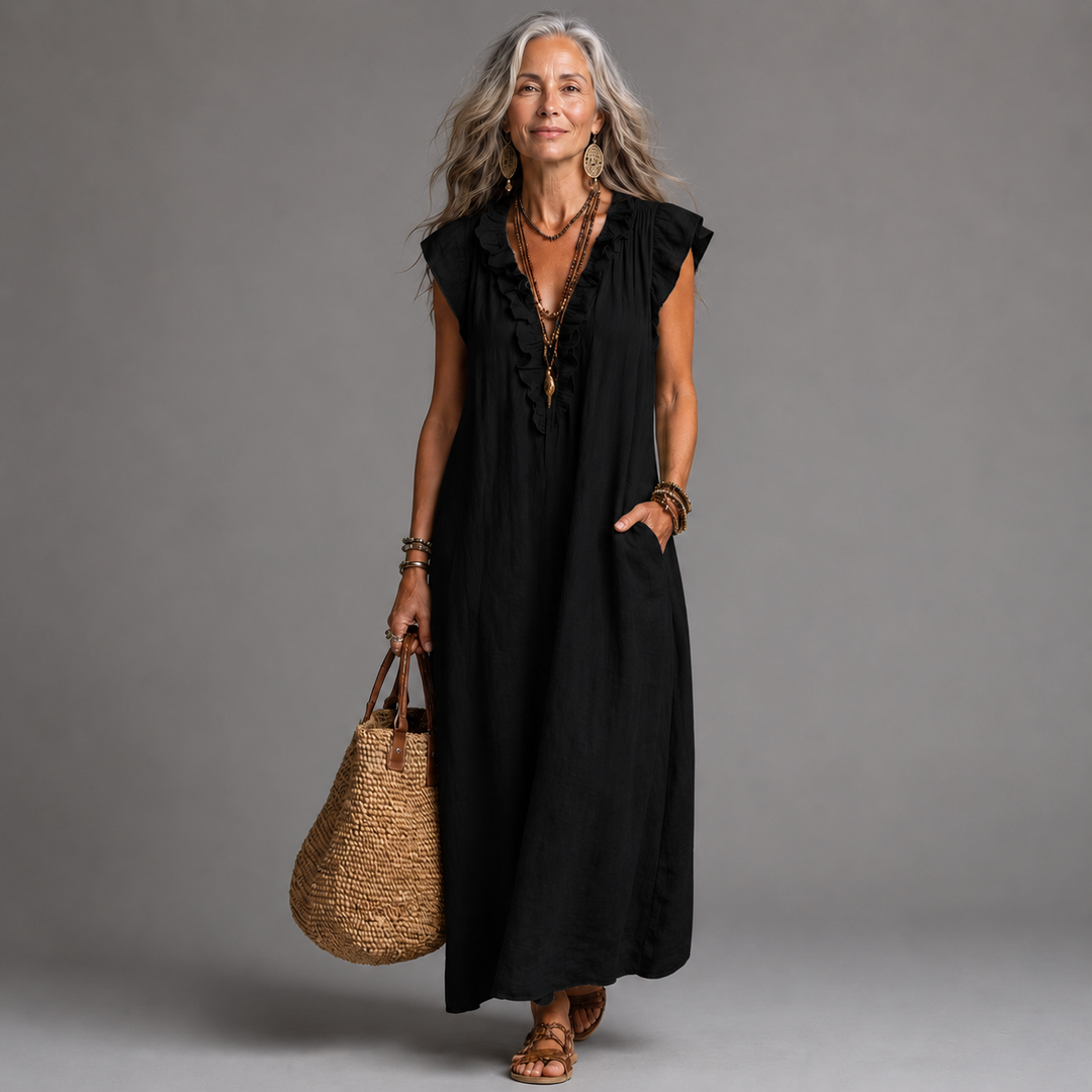 Joshepfine | Elegant Ruffle Maxi Dress