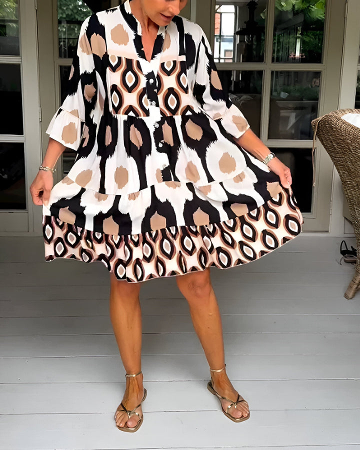 Sorella™ | Geometric Tiered Boho Dress