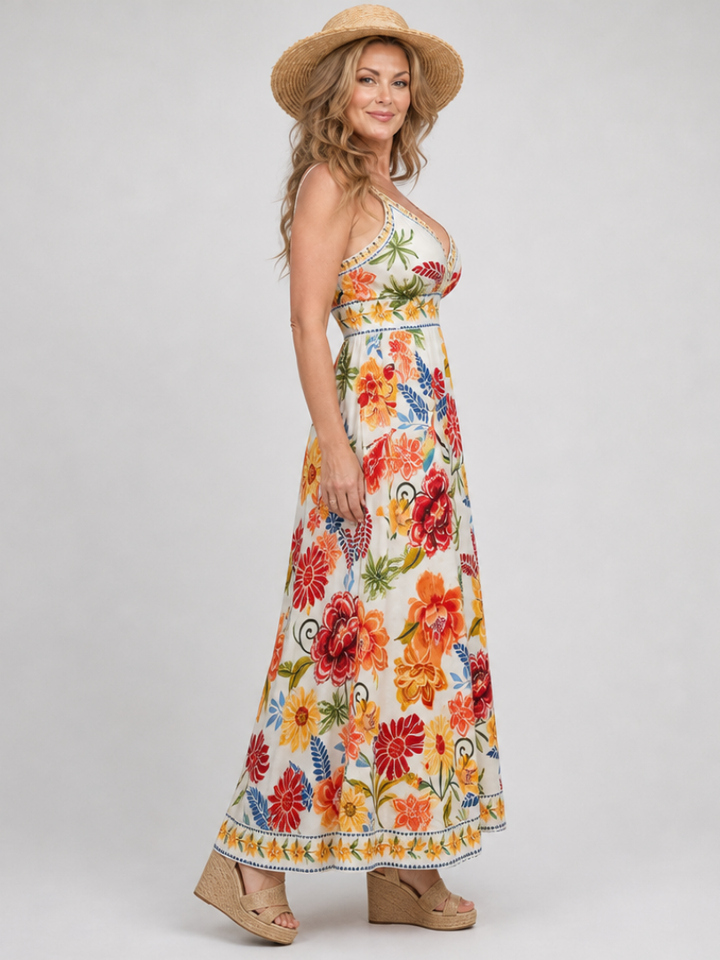 Harper | Sleeveless Empire Waist Midi Dress