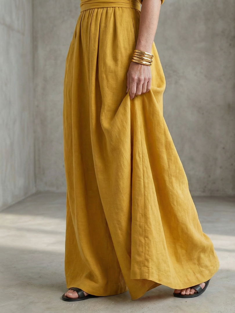 Ugaru | Cross Front Wide Leg Jumpsuit