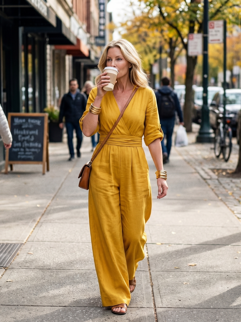 Ugaru | Cross Front Wide Leg Jumpsuit