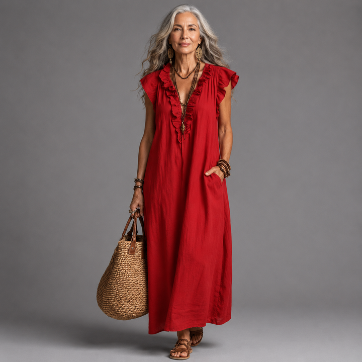Joshepfine | Elegant Ruffle Maxi Dress