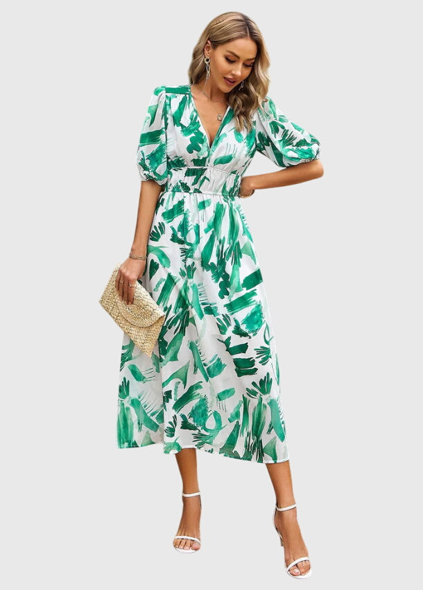 Jamie | Flattering Floral Midi Dress