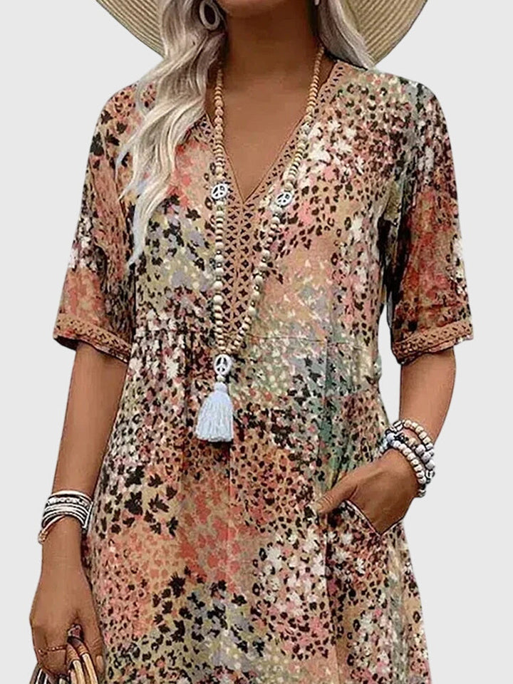 Jamie | Elegant Floral Midi Dress