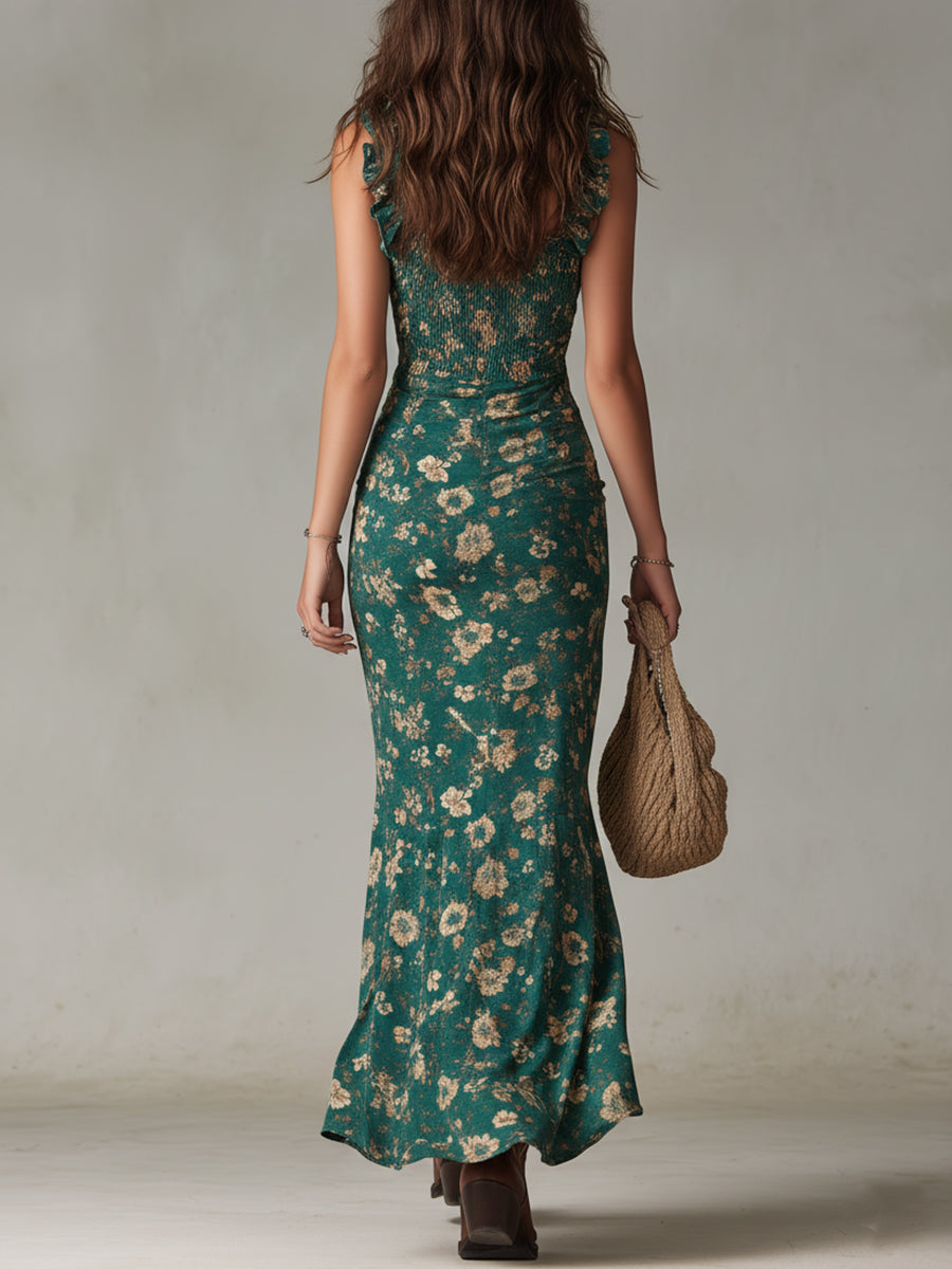 Calista™ | Bohemian Flow Slit Maxi Dress