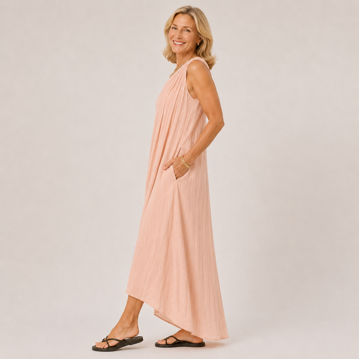 Debra™ | Draped One-Shoulder Maxi Dress