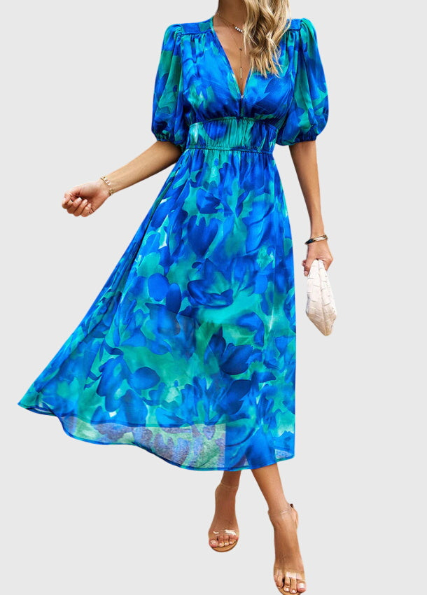 Jamie | Flattering Floral Midi Dress
