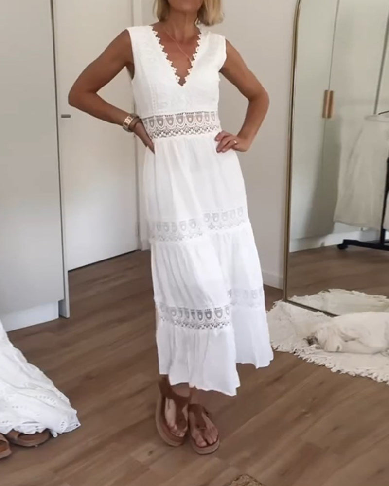 Circe - Lace V-Neck Cami Dress