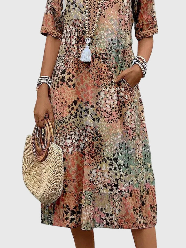 Jamie | Elegant Floral Midi Dress