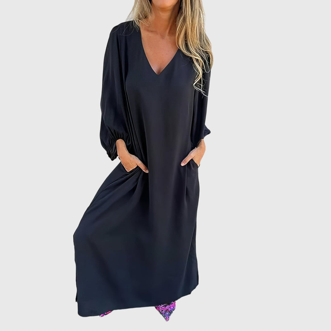 Jamie | Long Boho Dress with Pockets