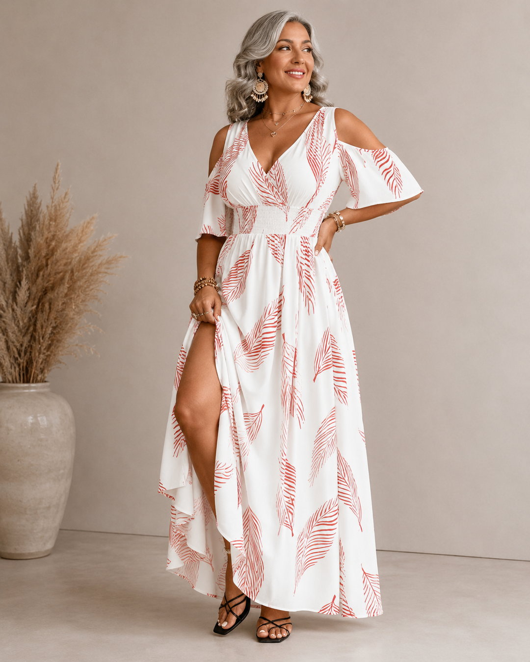Solmira™ | Drift Shoulder Maxi Dress