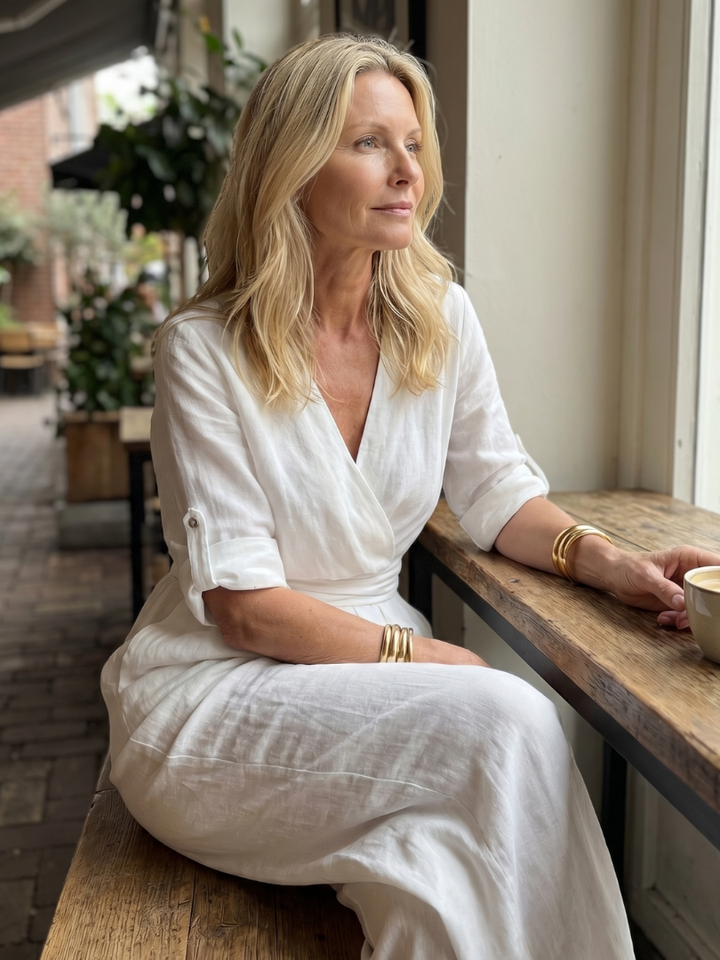 Ugaru | Cross Front Wide Leg Jumpsuit