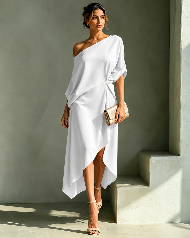 Aurelia™ | One-Shoulder Sunset Maxi Dress