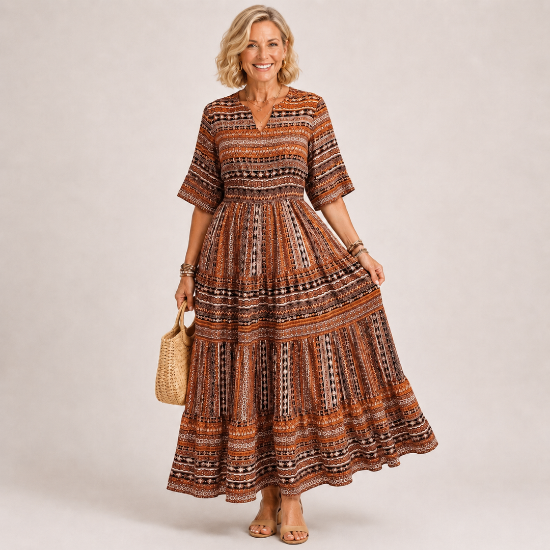 Joraine - Ethnic Flowy Dress