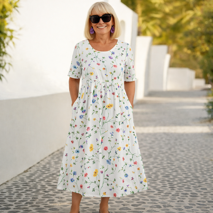 Robin | Floral Midi Dress