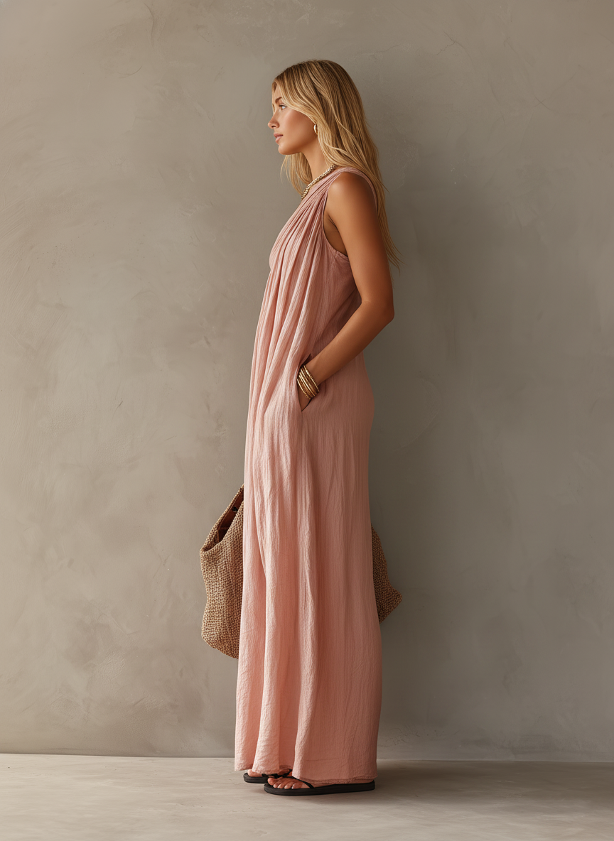 Debra™ | Draped One-Shoulder Maxi Dress