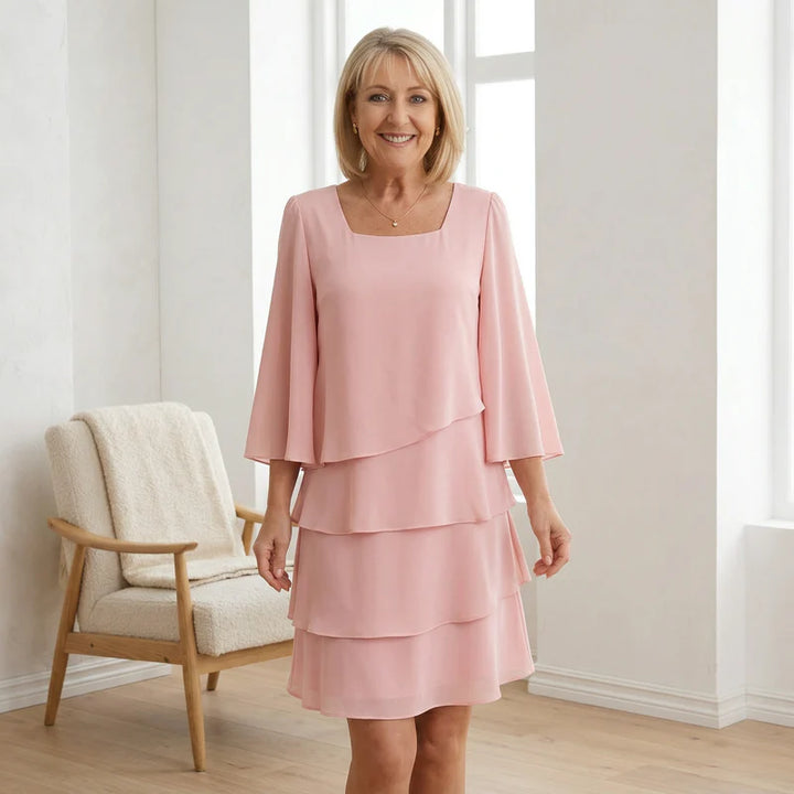 Catherine | Elegant Comfort Ruffle Dress