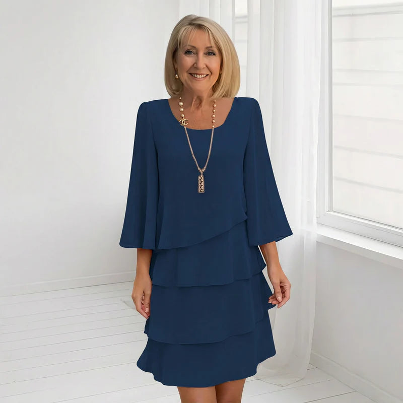 Catherine | Elegant Comfort Ruffle Dress