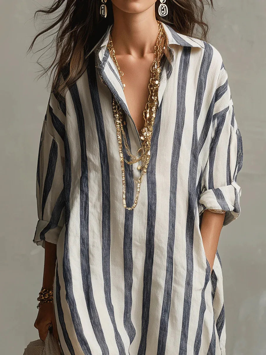 Scout | Striped Shirt Maxi Dress