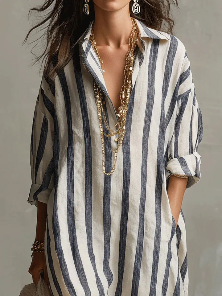 Scout | Striped Shirt Maxi Dress