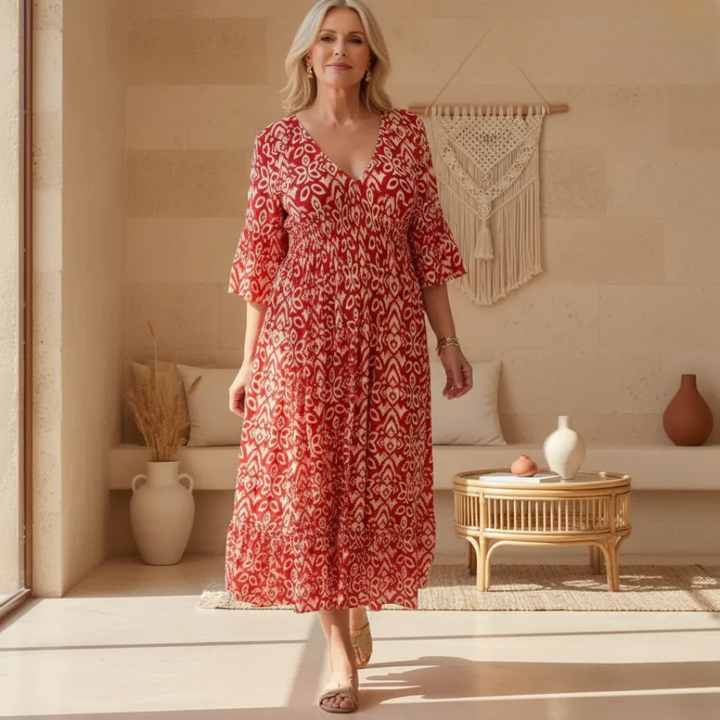 Lillia – Boho Printed Dress