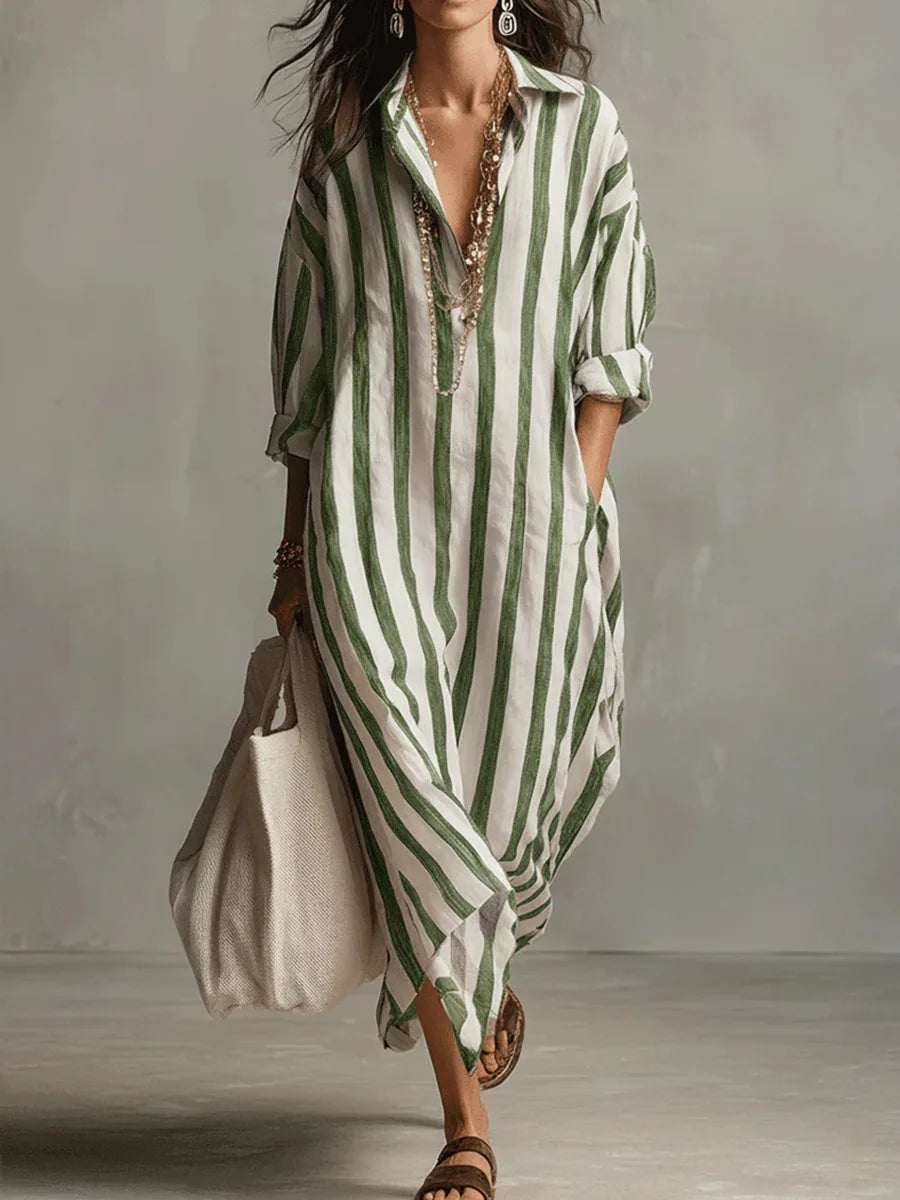 Scout | Striped Shirt Maxi Dress