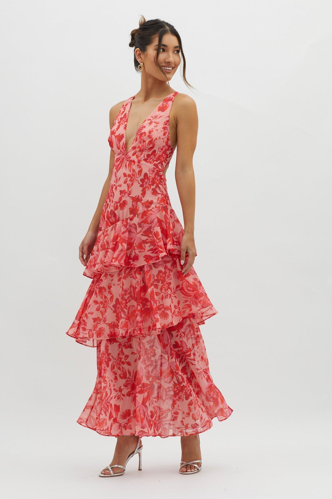 Azelie™ | Dress Refined Style Ruffle Midi Dress