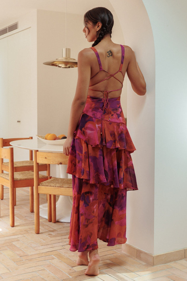 Azelie™ | Dress Refined Style Ruffle Midi Dress