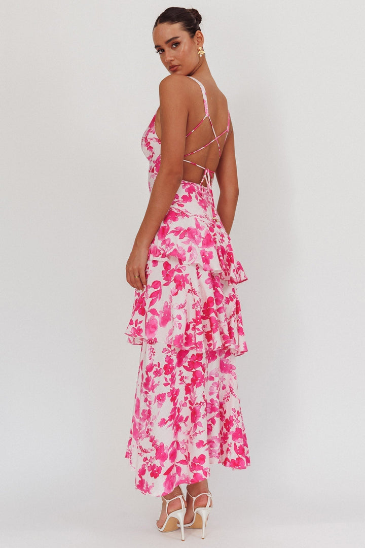 Azelie™ | Dress Refined Style Ruffle Midi Dress