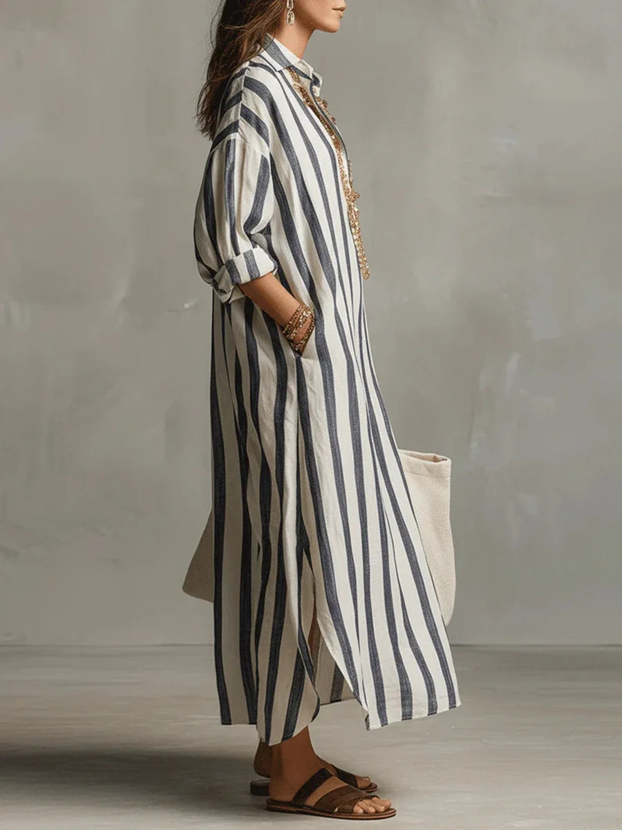 Scout | Striped Shirt Maxi Dress