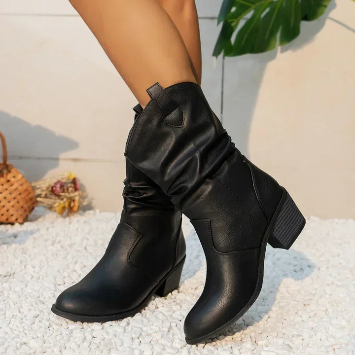 Olivia | Classic Mid-Calf Western Boots