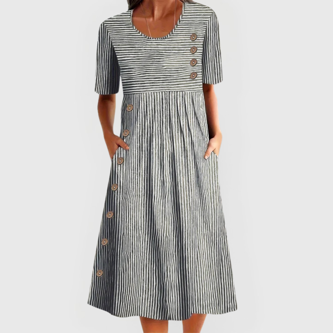 Jamie | Striped Midi Dress