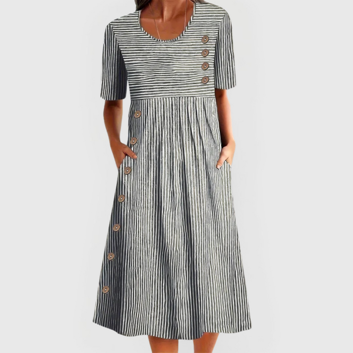 Jamie | Striped Midi Dress