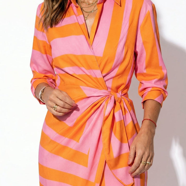 Cecilia™ Elegant Striped Dress