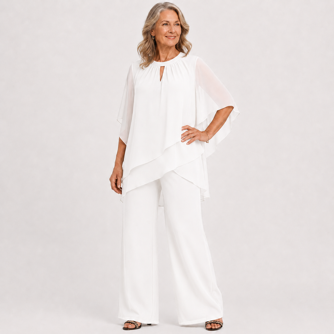 Kimbra I Elegant Asymmetrical Pant Set