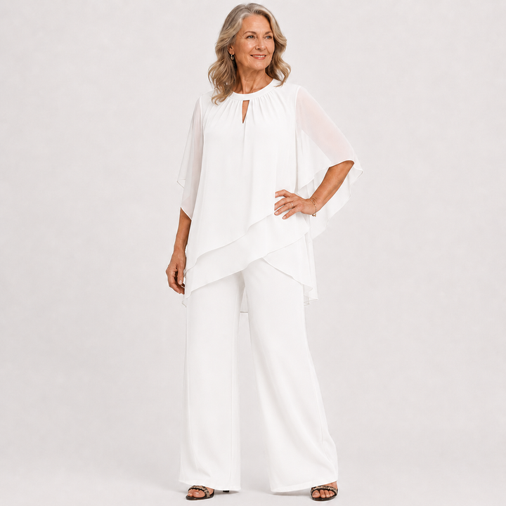 Kimbra I Elegant Asymmetrical Pant Set