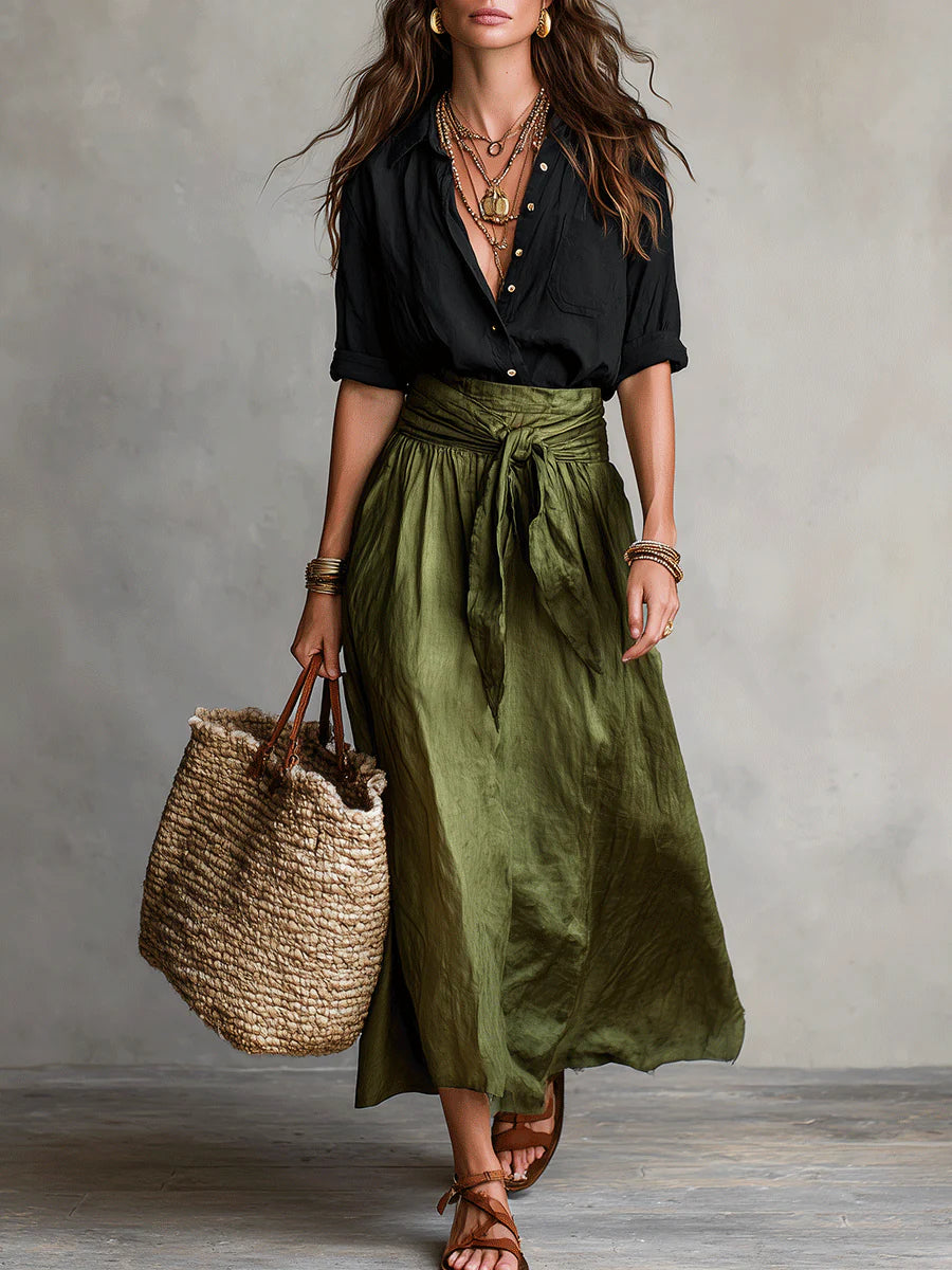Aveline™ | Elegant Two-Piece Midi Set